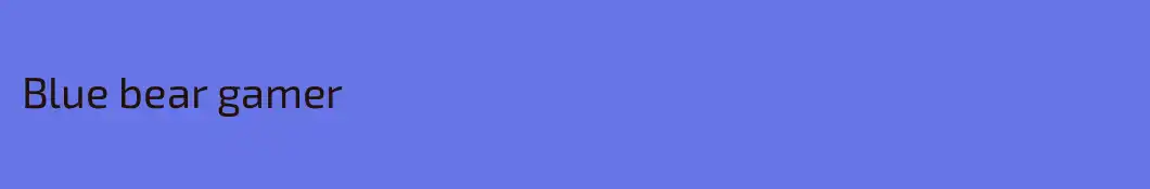 Blue bear gamer